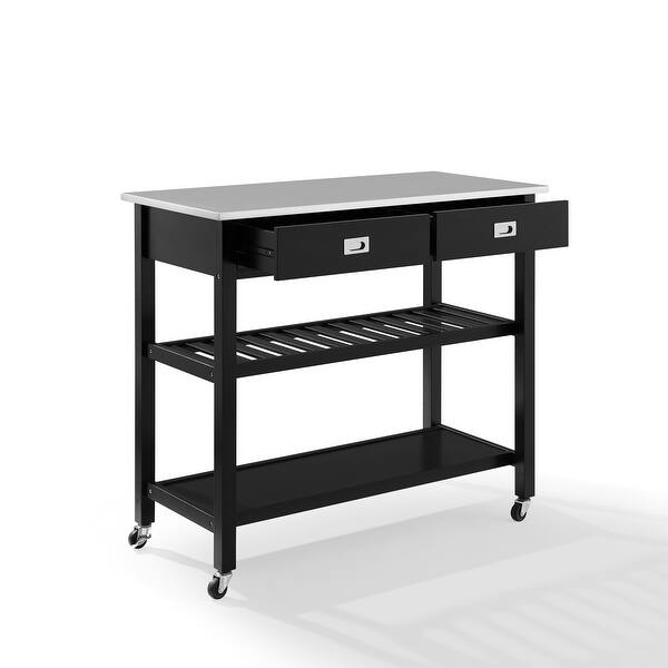 Shop Chloe Stainless Steel Top Kitchen Island Cart 37 H X 42 W X