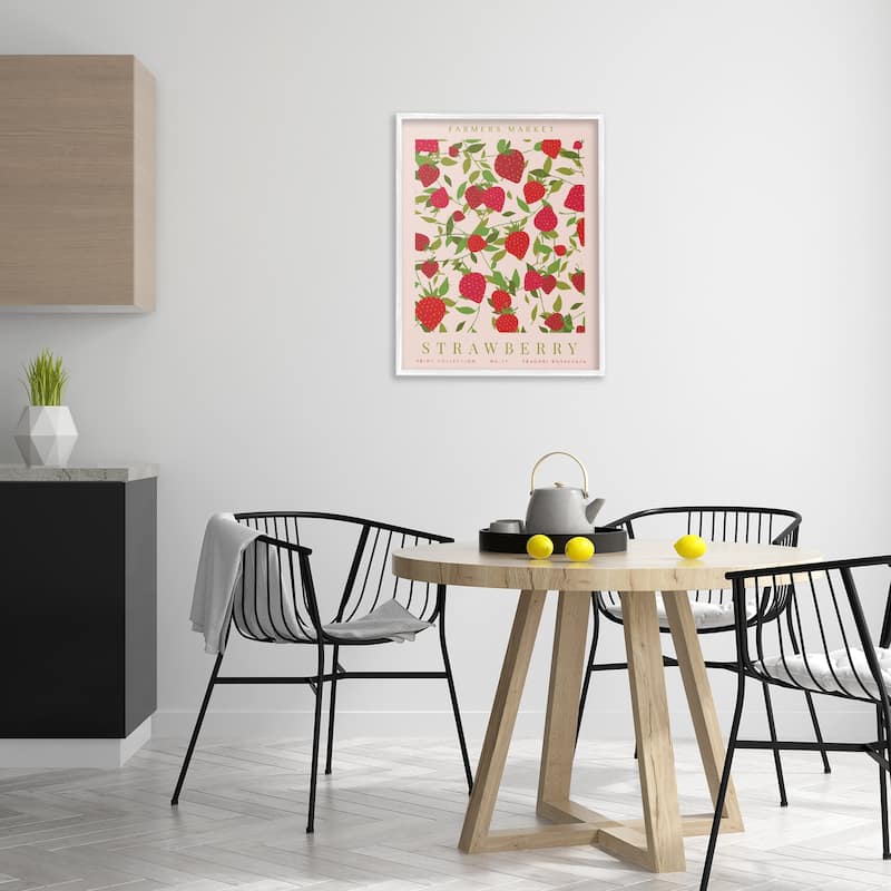 Stupell Strawberry Gallery Print Framed Giclee Art Design By Kamdon Kreations