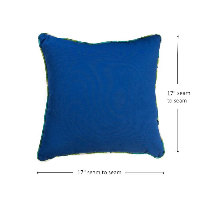 Curious Birds 17-inch Outdoor Throw Pillow (Set of 2) - 17x17