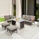 preview thumbnail 6 of 15, Patio Festival Thermal Transfer 5-Piece Outdoor Dining Set Tan