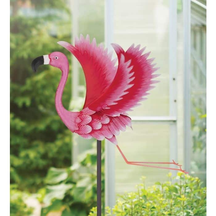 Bird Jiggly Stake - Flamingo