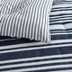 preview thumbnail 6 of 6, Nautica Coastline Stripe Cotton Reversible Blue Duvet Cover Set