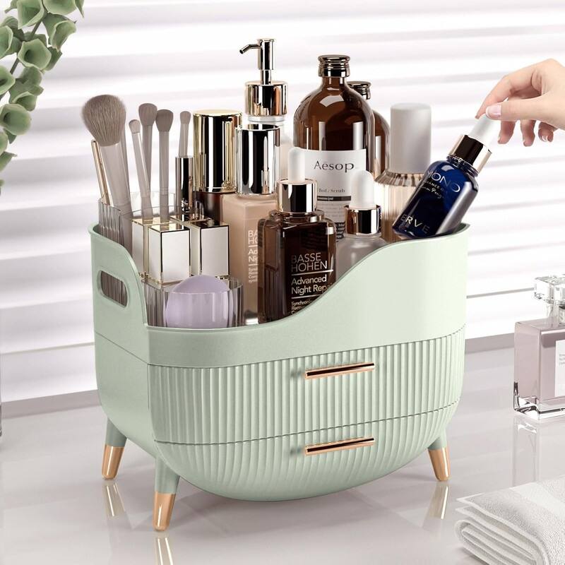 Makeup Organizer with Drawers - 7.3"D x 9.9"W x 7.9"H