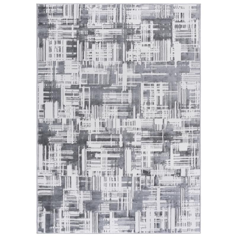 SAFAVIEH Saylor Ondina Modern Contemporary Rug - 4' x 6' - Ivory/Dark Grey