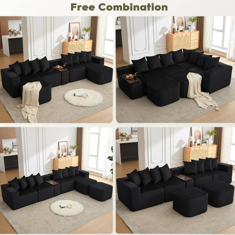 137.5" Oversize Movable Modular Sofa