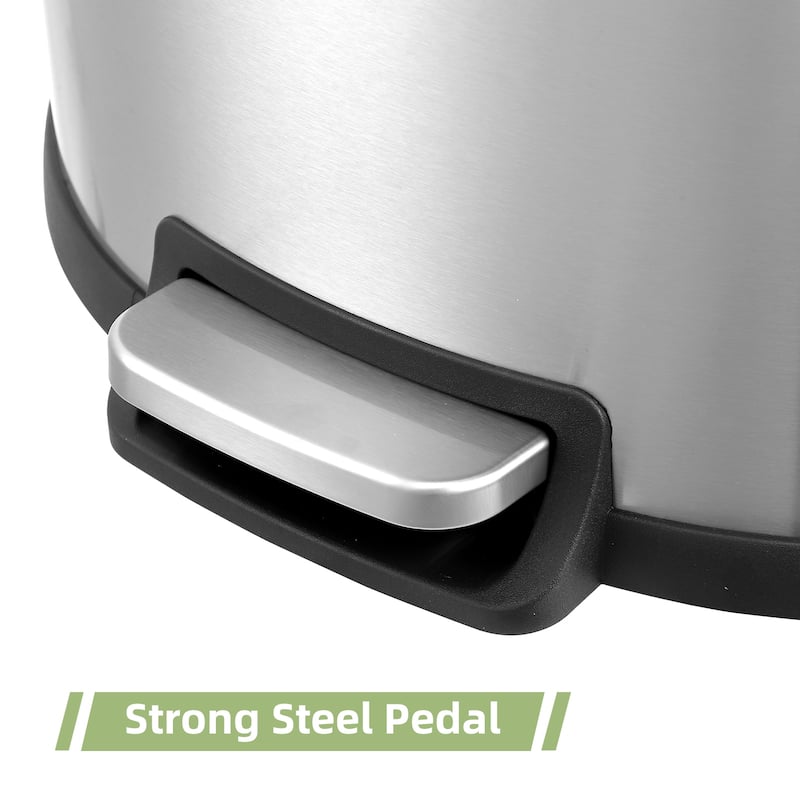 Stainless Steel Trash Can, 50 Liter / 13 Gallon