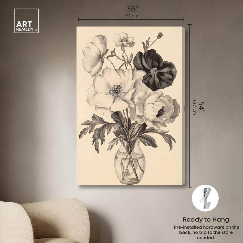 Herbarium's Hush II Canvas by Art Remedy, Gallery Wrapped