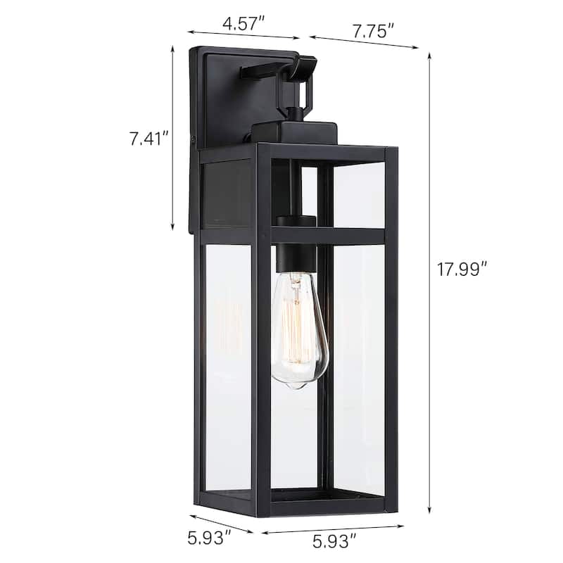 1-Light Outdoor Wall Light - 5.9"x7.76"x17.99"