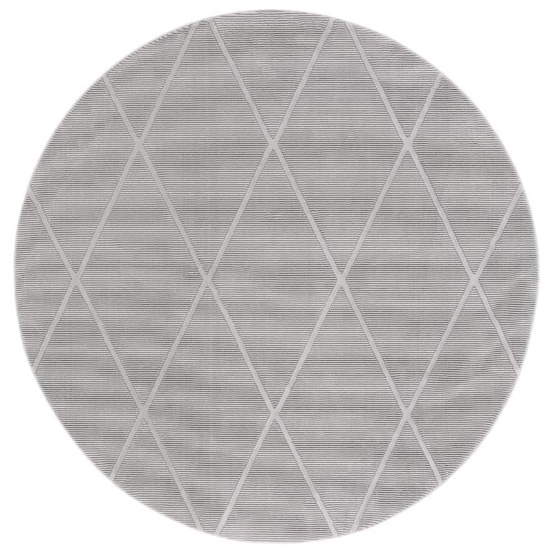 SAFAVIEH Revive Aura Trellis Rug - 6'7" Round - Grey