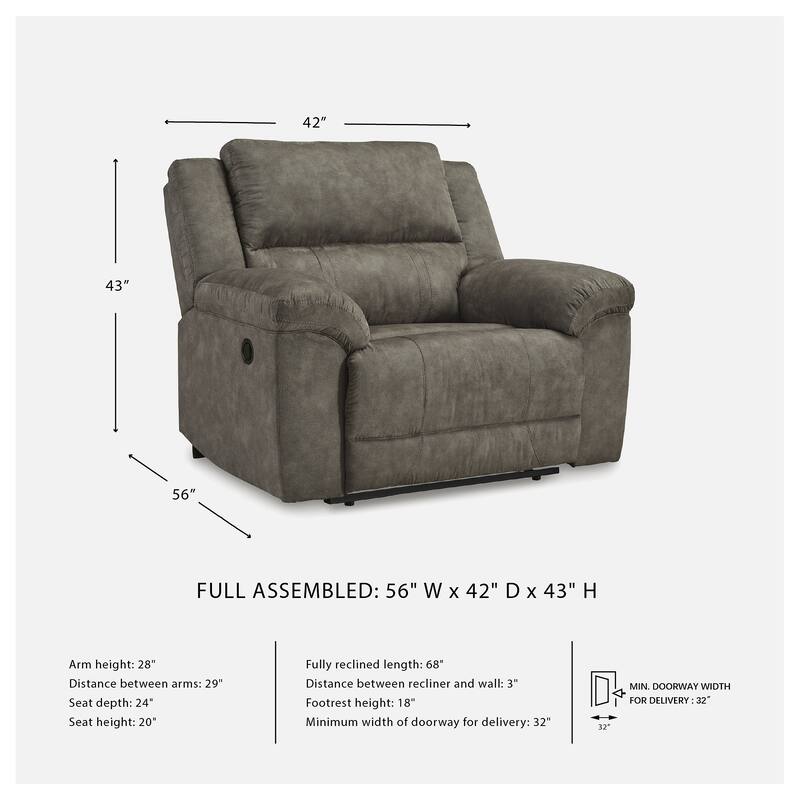 Signature Design by Ashley Laresview Brown Oversized Recliner