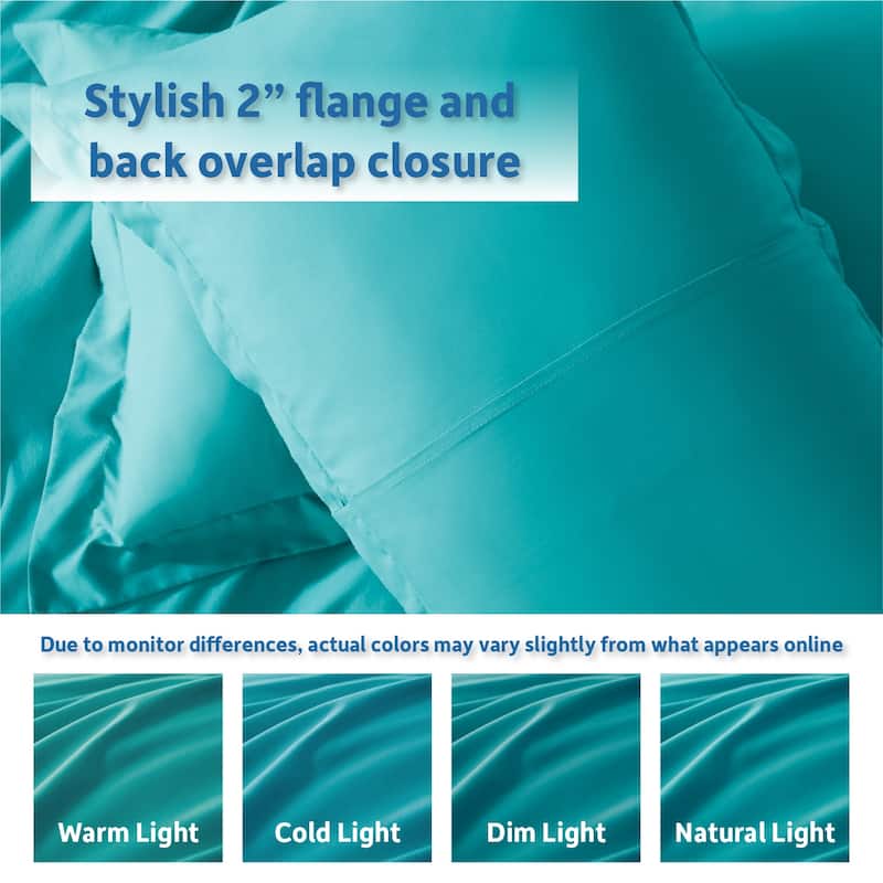 Nestl Ultra Soft Double Brushed Microfiber Duvet Cover Set with Button Closure