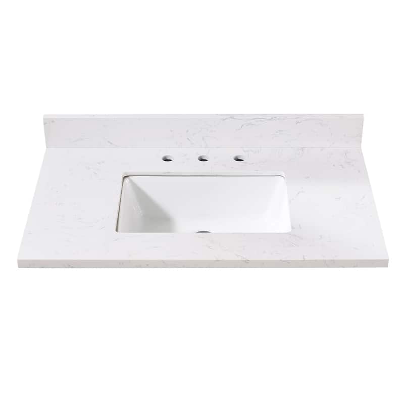 Altair Oderzo Bathroom Vanity Countertop in Aosta White Finish