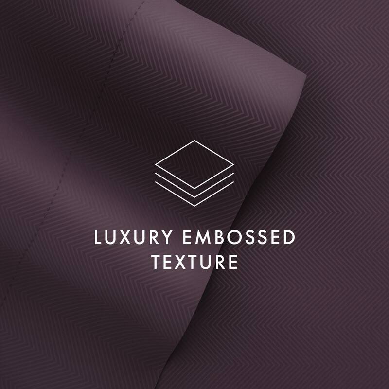 Soft Essentials Embossed Chevron Design 4-piece Deep Pocket Bed Sheet Set