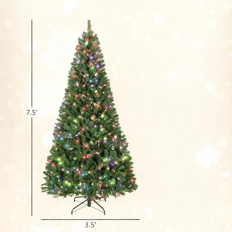7.5ft Christmas Tree with RGB Dynamic LEDs With Remote Contro