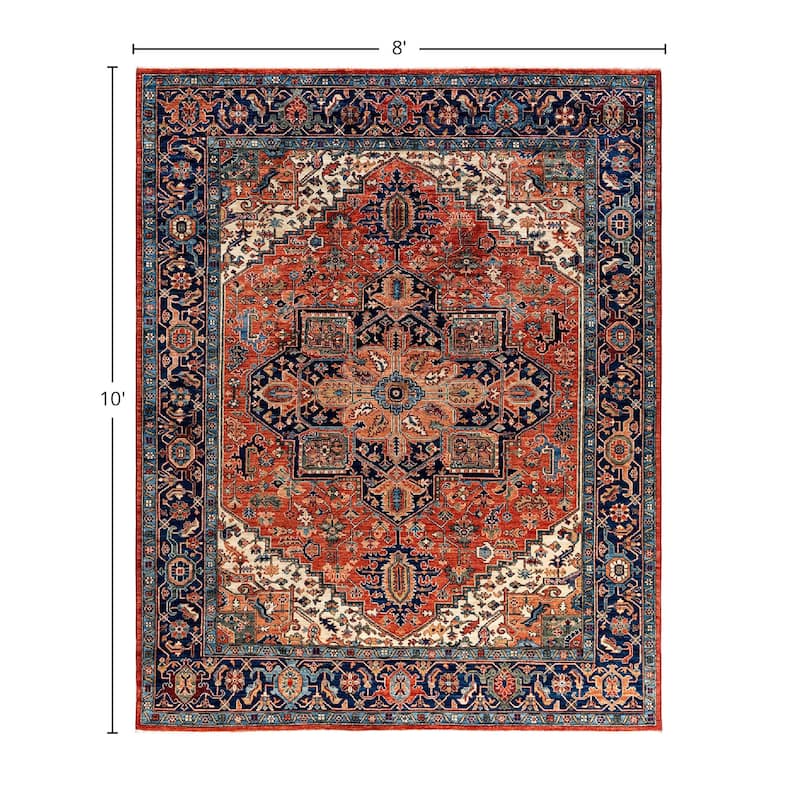 Serapi One-of-a-Kind Hand-Knotted Area Rug - Red, 8' 0" x 10' 0" - 8' 0" x 10' 0"
