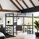 preview thumbnail 1 of 13, Elegant Full Metal Loft Bed with Desk and Shelves, Loft Bed with Ladder and Guardrails, Loft Bed Frame for Bedroom, Black Black