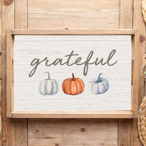 slide 2 of 3, Grateful Serving Tray - Multi-Color
