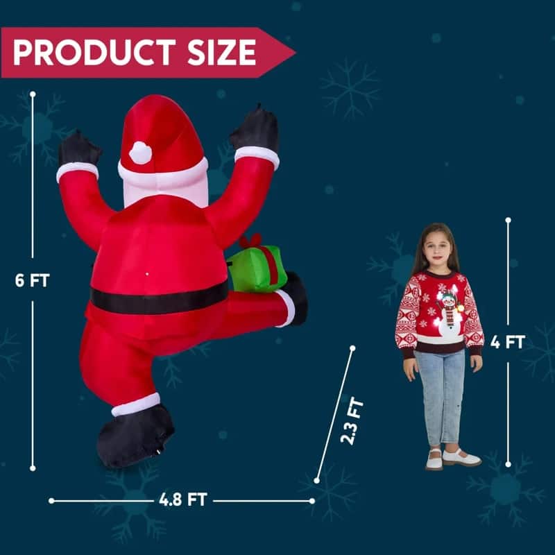 Climbing Santa Inflatable