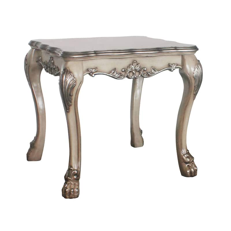 Adison Square End Table - Vintage Bone White