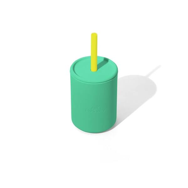 slide 2 of 15, 5 oz Small Sippy Cup and Straw Silicone Green