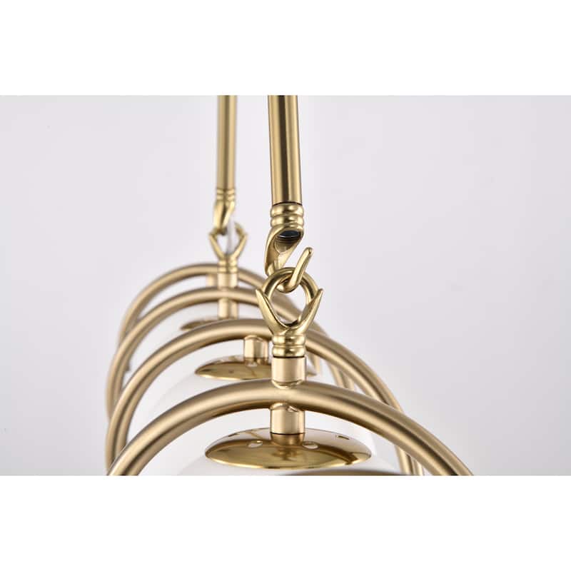 Dazzle 33 Inch Modern Glass Globe Pendant Chandelier 5-Light