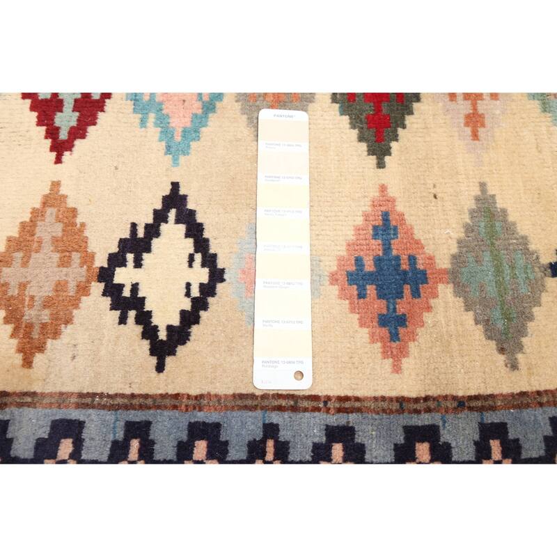 ECARPETGALLERY Hand-knotted Melis Vintage Cream Wool Rug - 4'8 x 8'9