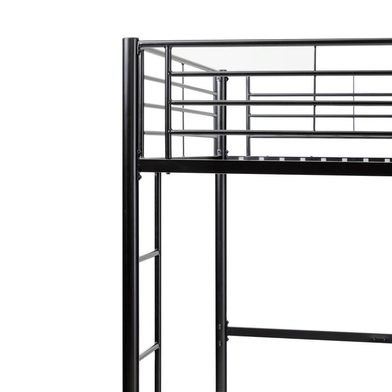 Middlebrook Abner Black Metal Classic Twin Loft Bed