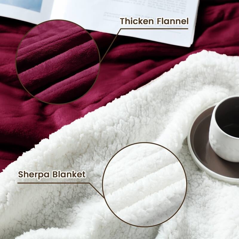 Flannel Electric Heated Blanket With Controller