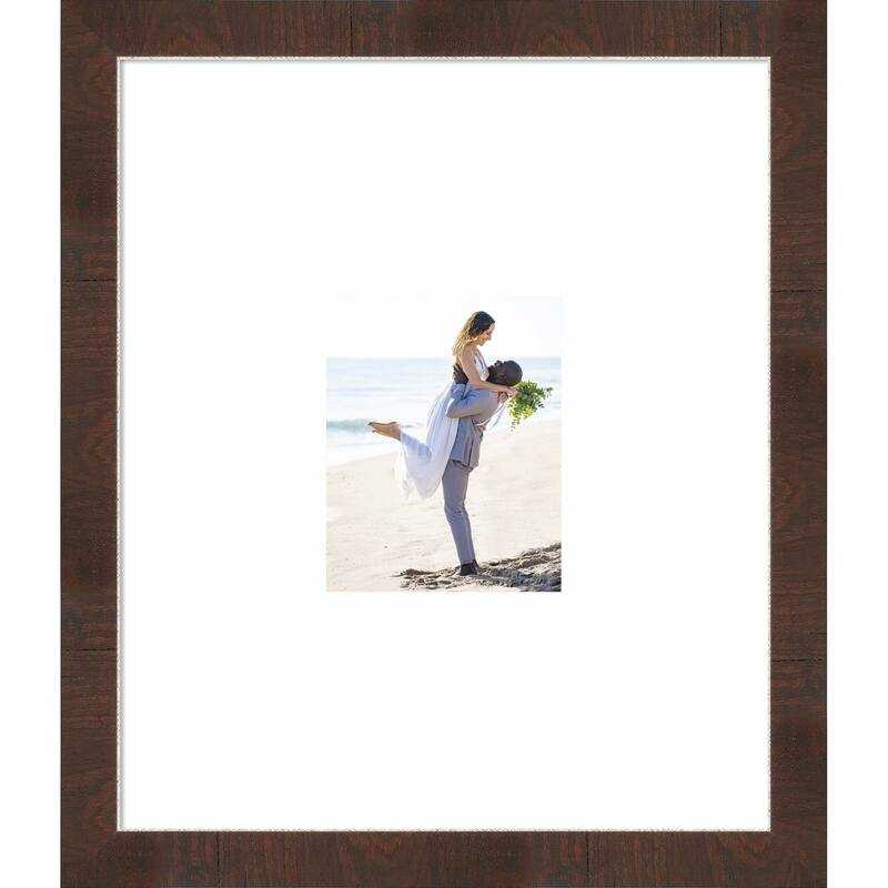 Wildwood Brown Narrow Framed Picture Frame, Photo Frame - 22x26 Matted to 8x10