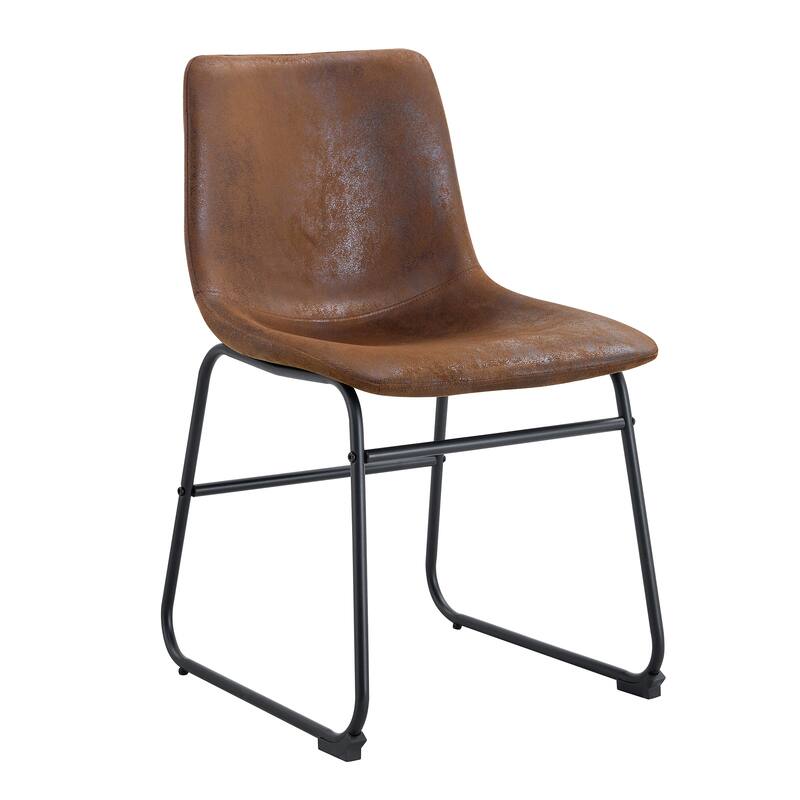4Pcs Suede Dining Chairs, Bar Stools for Industrial and Vintage Style