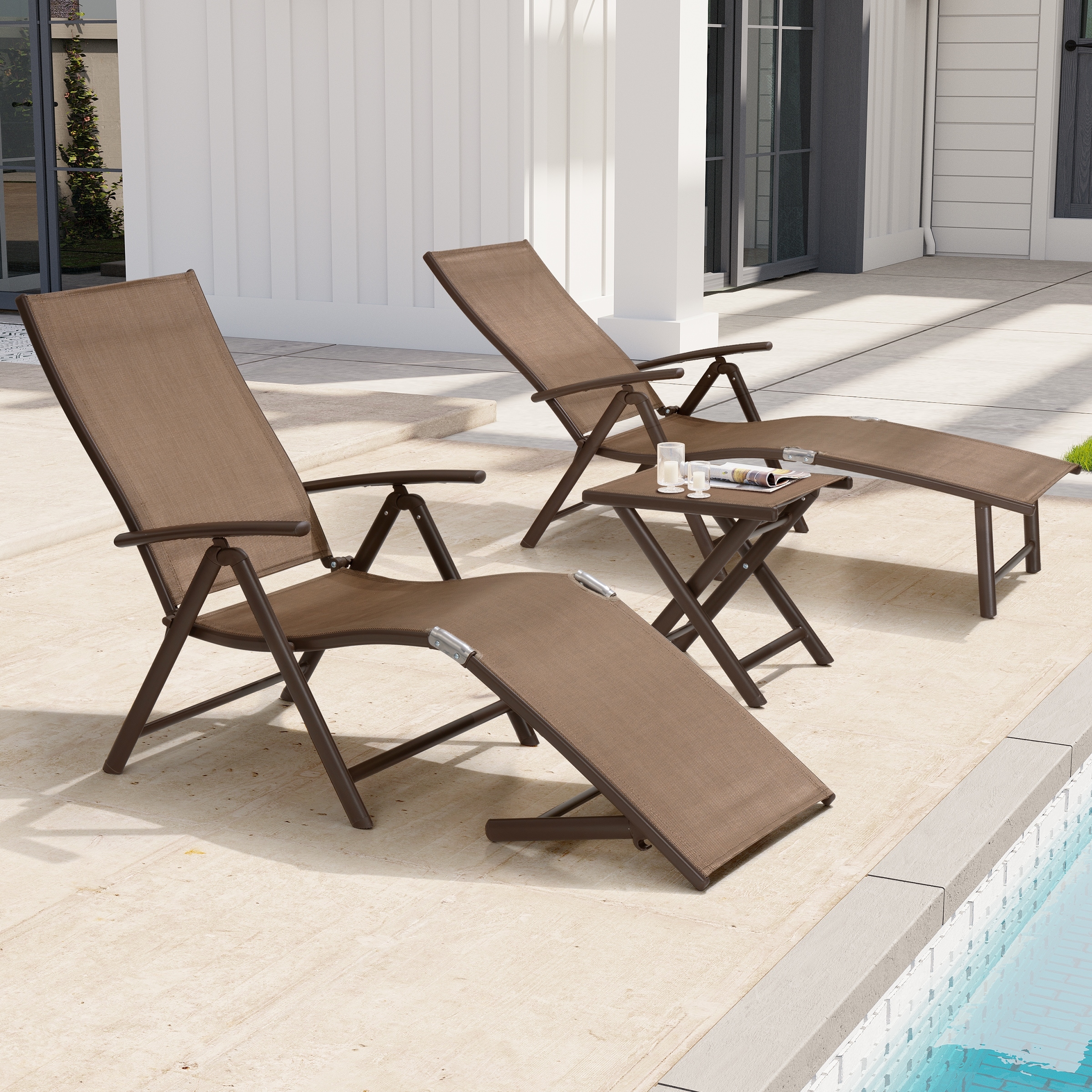 Folding Outdoor Chaise Lounges Bed Bath Beyond