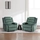 preview thumbnail 27 of 39, 2 Set Classic and Traditional Manual Recliner Chair Grey Green/Corduroy