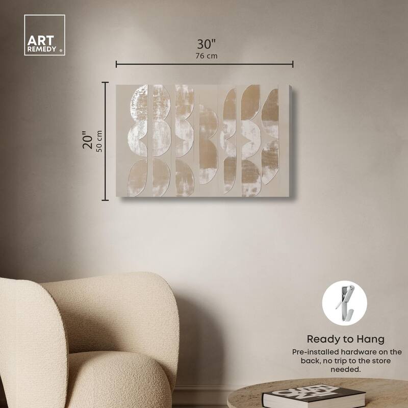 Columnar Shapes II Canvas by Art Remedy, Gallery Wrapped