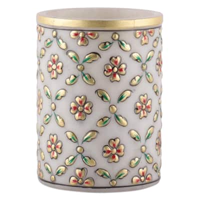 Novica Handmade Spring Mesh Marble Pen Holder