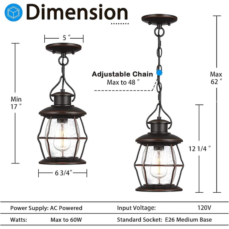 Farmhouse hanging light fixture bronze hanging lamp industrial pendant light