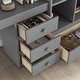 preview thumbnail 6 of 11, Wood High Full Size Loft Bed with Desk,Storage Shelves and Drawers for Home