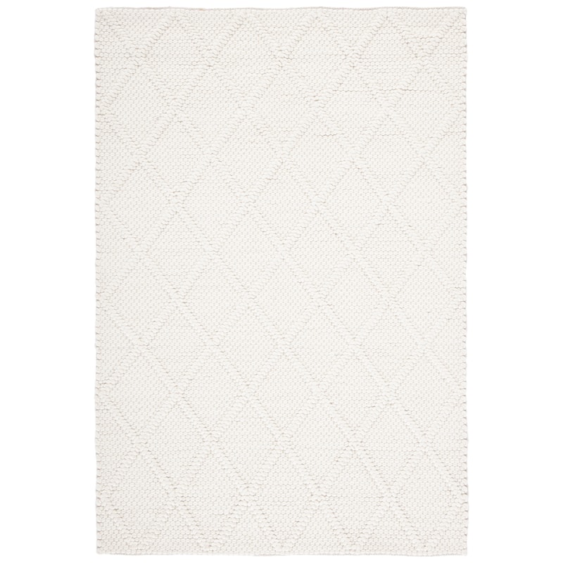 SAFAVIEH Handmade Natura Qiong Wool/ Viscose Trellis Rug - 2'3" x 4' - Ivory - Rectangle