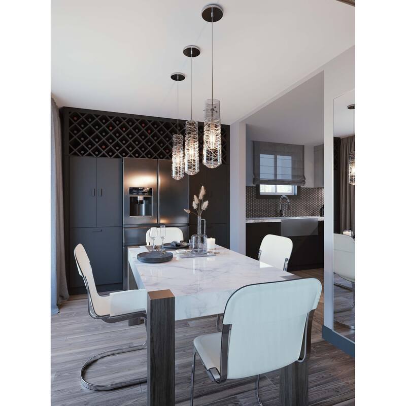 Spun 3 Light Linear Pendant