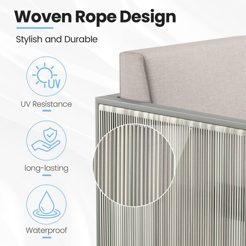 Outdoor Wicker Rattan Arm Chair with Cushion