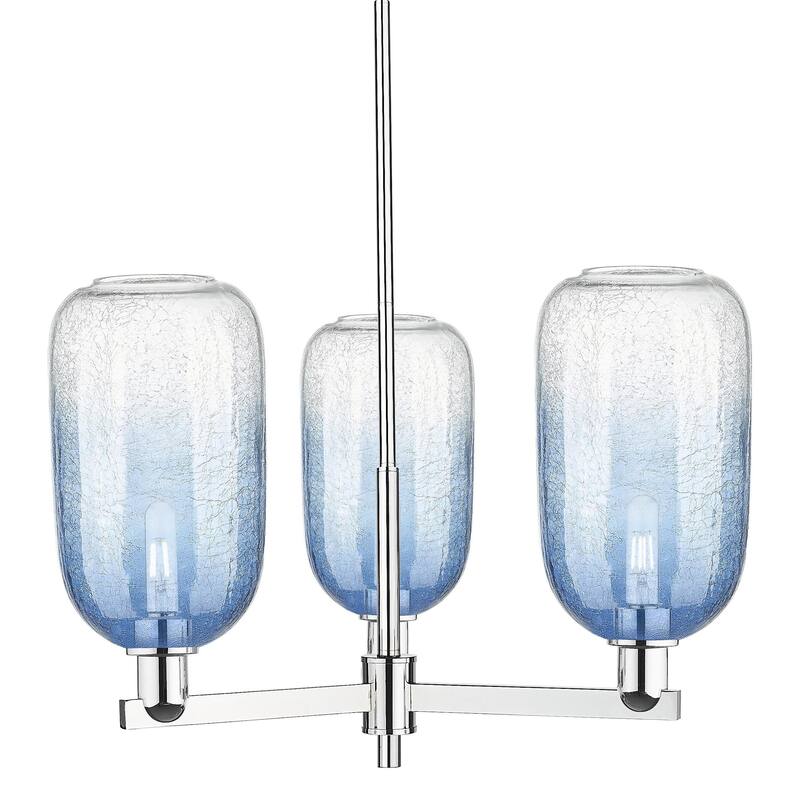 Innovations Lighting 716-3CR-17-18 Brookhaven Cloche Chandelier - Polished Chrome / Sapphire Blue