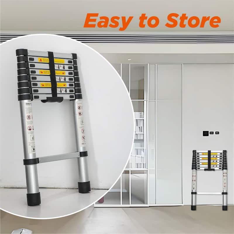 Aluminum Alloy Folding Ladder 8.5FT Telescopic Extension Ladder