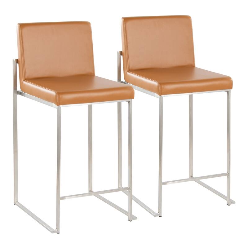 Silver Orchid Forrest High Back Counter Stool - Set of 2