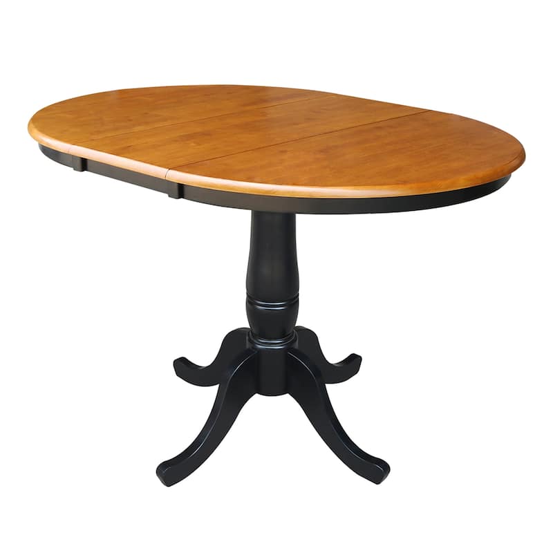Copper Grove 36-inch Round Pedestal Table with 12-inch Leaf