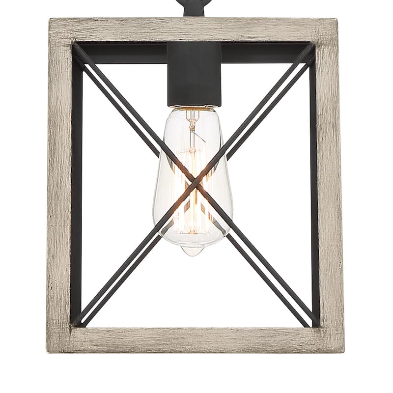 Kiro 1-light Modern Farmhouse Rectangle Pendant Light with UL Certified - N/A