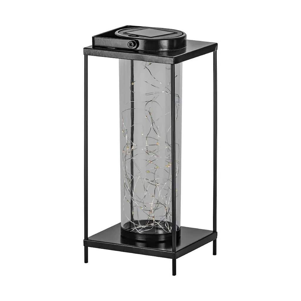Solar - 50-Light Integrated LED Outdoor Table Lamp - Black Finish