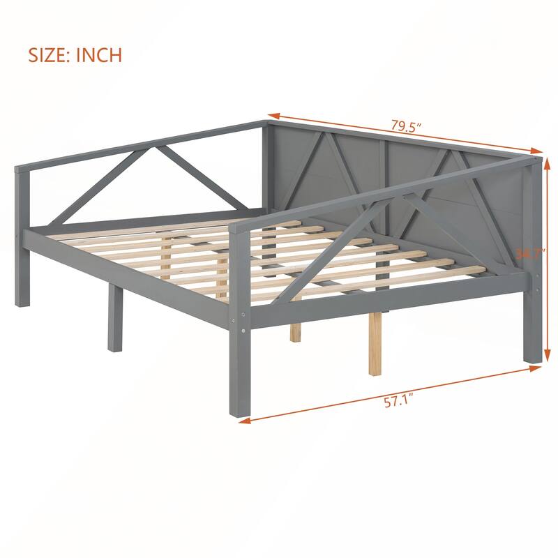 Full size Elegant MultiFunctional Daybed with Sturdy Storage Space