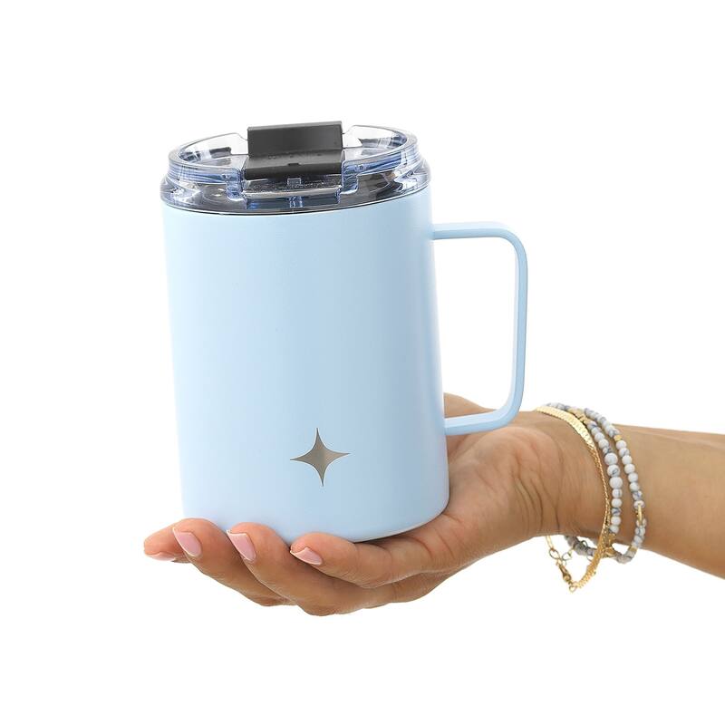 JoyJolt Vacuum Insulated Stainless Steel Tumbler Mug with Lid & Handle - 12 oz - 12 oz