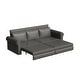 preview thumbnail 19 of 36, 93.7" Chesterfield Faux Leather Multi-Functional Sofa Bed, 3-in-1 Convertible King Pull Out Sleeper Sofa with Nailhead Trim