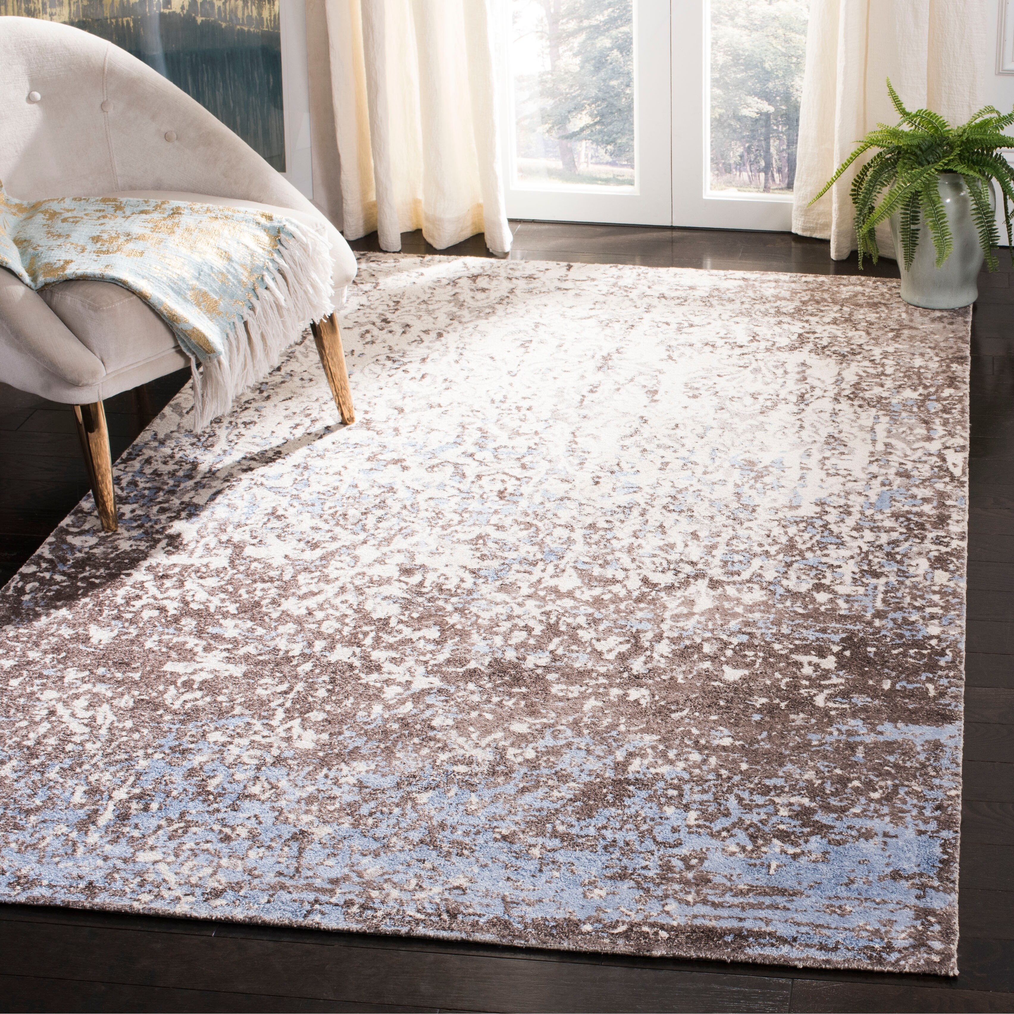 Ivory 2'6 x 8' Safavieh Expression Collection EXP477P Handmade Viscose Runner Rust Ivory 2'6 x 8' Safavieh Expression Collection EXP477P Handmade Viscose Runner Rust