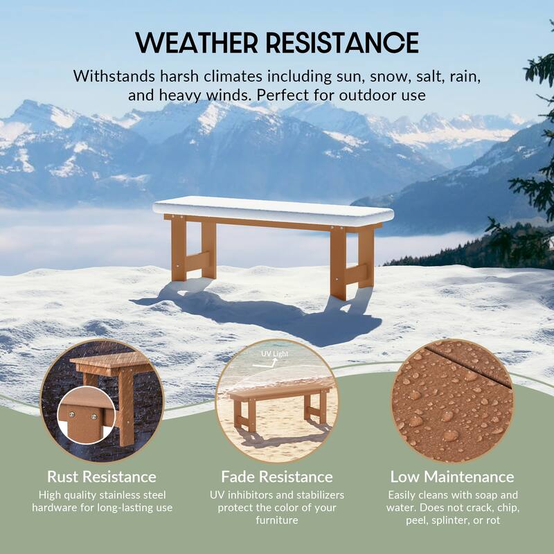 Polytrends Shoreside Patio 48" Bench